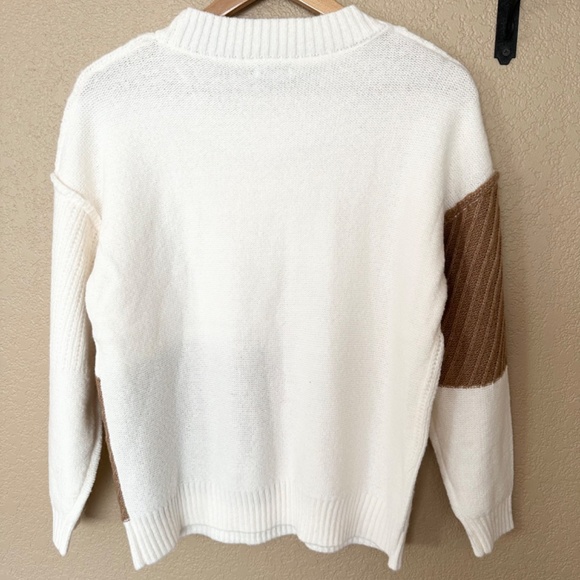 NWTS Rue21 White Brown Knit Sweater - Picture 5 of 6